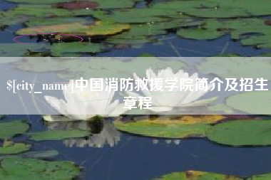 石嘴山中国消防救援学院简介及招生章程
