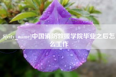 石嘴山中国消防救援学院毕业之后怎么工作