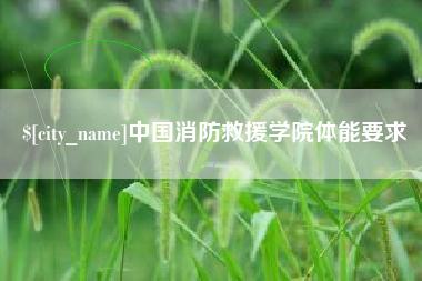 石嘴山中国消防救援学院体能要求