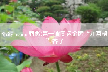 石嘴山骄傲!第一波奥运金牌“九宫格”齐了