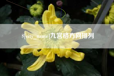 石嘴山九宫格方向排列