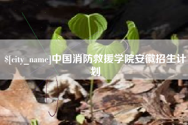 石嘴山中国消防救援学院安徽招生计划