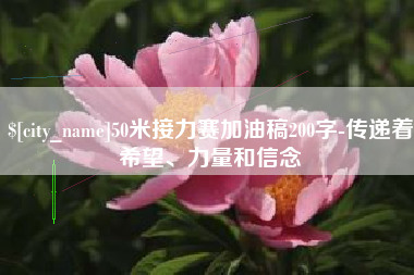 石嘴山50米接力赛加油稿200字-传递着希望、力量和信念