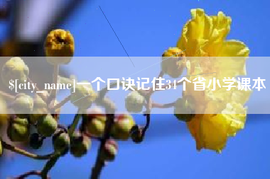 石嘴山一个口诀记住34个省小学课本