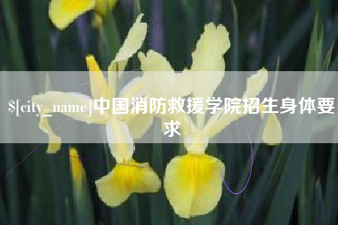 石嘴山中国消防救援学院招生身体要求