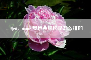 石嘴山奥运金牌榜是怎么排的