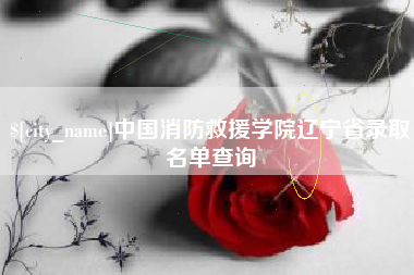 石嘴山中国消防救援学院辽宁省录取名单查询