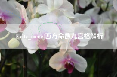 石嘴山西方命数九宫格解析