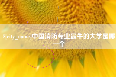 石嘴山中国消防专业最牛的大学是哪一个