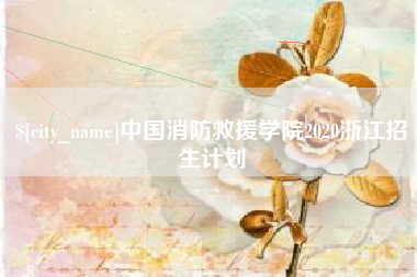 石嘴山中国消防救援学院2020浙江招生计划