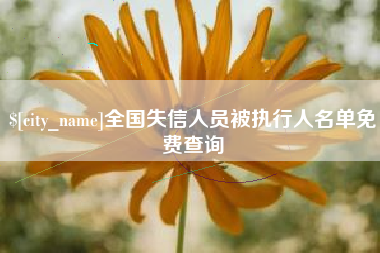石嘴山全国失信人员被执行人名单免费查询