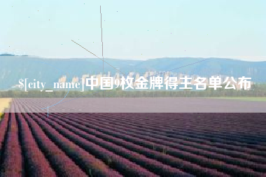 石嘴山中国9枚金牌得主名单公布