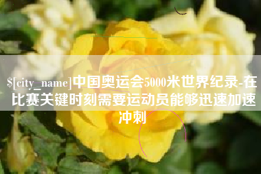 石嘴山中国奥运会5000米世界纪录-在比赛关键时刻需要运动员能够迅速加速冲刺