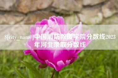 石嘴山中国消防救援学院分数线2023年河北录取分数线
