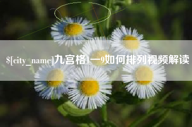 石嘴山九宫格1一9如何排列视频解读