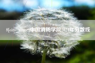石嘴山中国消防学院2024年分数线