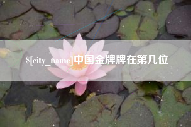石嘴山中国金牌牌在第几位