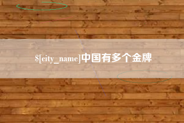 石嘴山中国有多个金牌