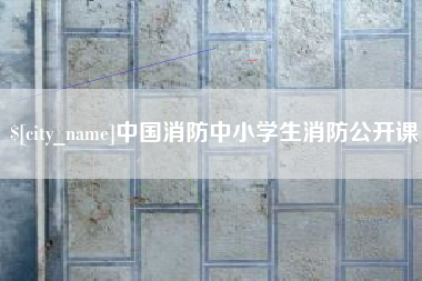 石嘴山中国消防中小学生消防公开课