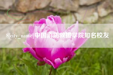 石嘴山中国消防救援学院知名校友