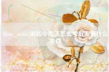 石嘴山消防中控证怎么考取需要什么条件