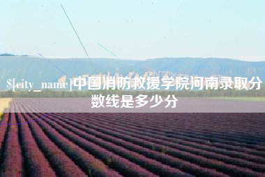 石嘴山中国消防救援学院河南录取分数线是多少分