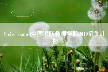 石嘴山中国消防救援学院2019招生计划