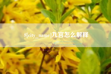石嘴山九宫怎么解释