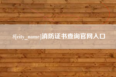 石嘴山消防证书查询官网入口