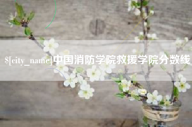 石嘴山中国消防学院救援学院分数线