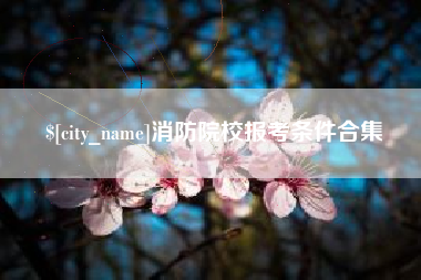 石嘴山消防院校报考条件合集